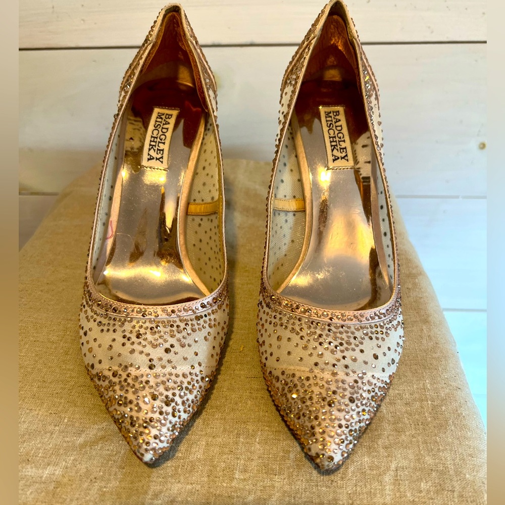 Badgley Mischka Rose Colored Heels